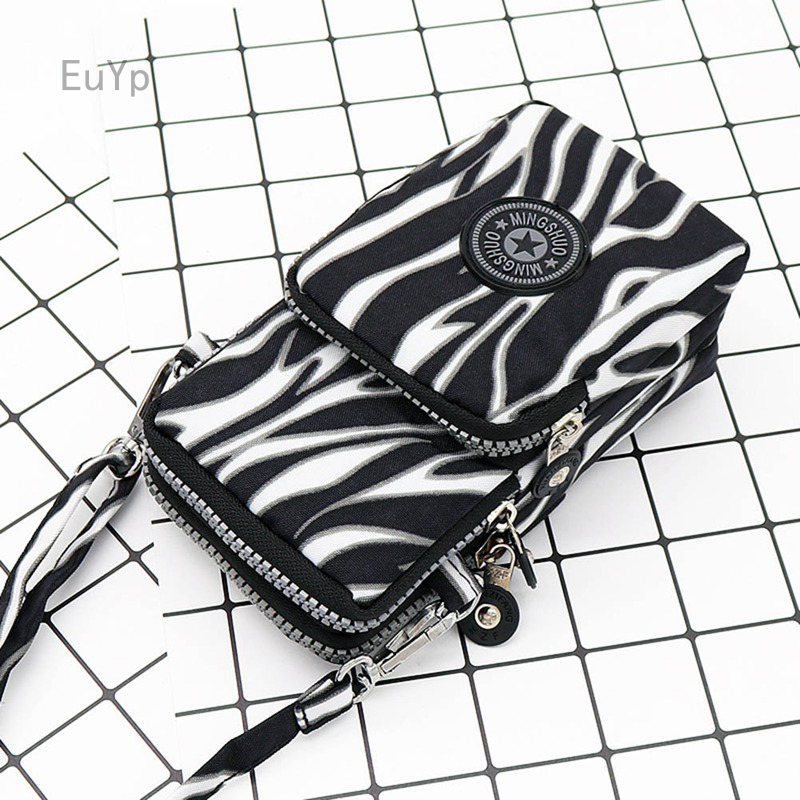 EuYp Women's Small Horizontal Mobile Phone Case Shoulder Bag Small Bag Handbag Purse Straddle Mobile Phone Bag Female Neck Hanging Sports Arm Bag Vertical Wrist Zero Purse